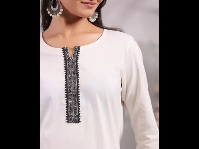Round-Neck Straight Kurta Set (4)
