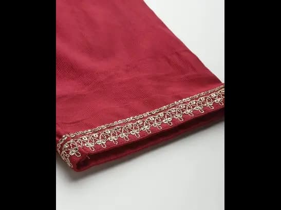 Yoke Design Regular Sequinned Liva Kurta with Trousers & With Dupatta (5)