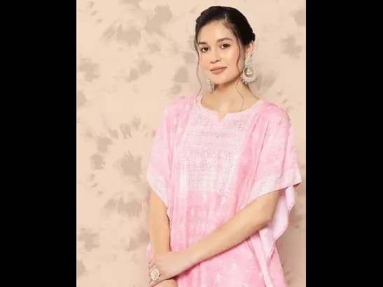 Ethnic Motifs Printed Kaftan Kurta With Trousers (2)