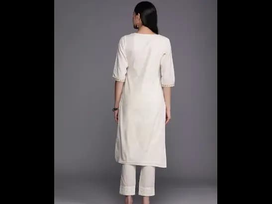 Sequins Yoke Design Straight Kurta (3)