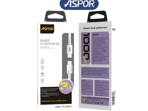 Aspor A108 Charging Cable - USB-C To USB-C 1M