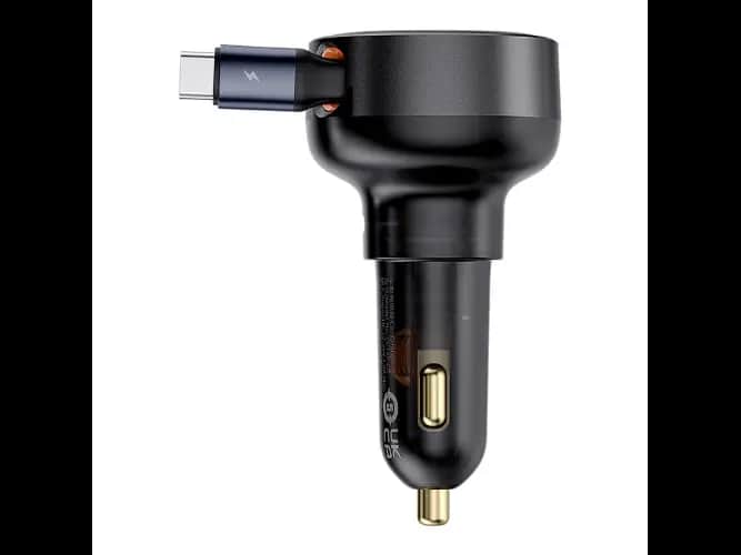 Baseus 60W Enjoyment Pro Car Charger C+Retractable Type-C Cable