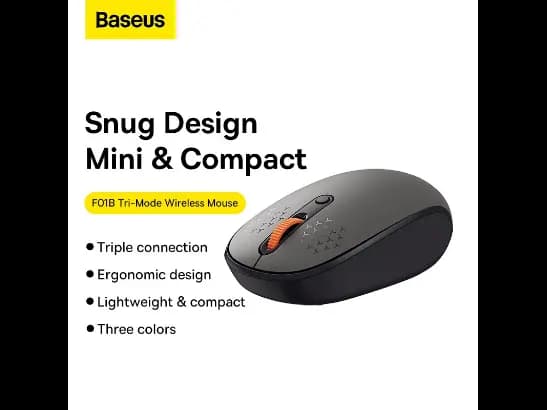 Baseus F01B Creator Tri-Mode Bluetooth & Wireless Mouse Frosted Gray – B01055501832-01 (2)