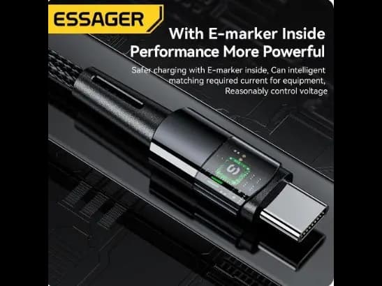Essager 240W USB C Cable Type C Cable Fast Charging USB Type-C Wire 1M (4)