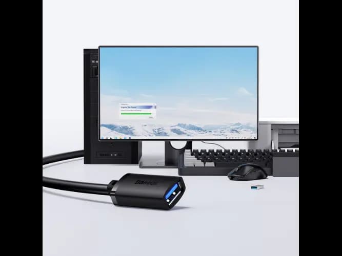 Baseus 5m AirJoy Series USB3.0 Extension Cable Cluster Black – B00631103111-05 – 6 Months Warranty (5)