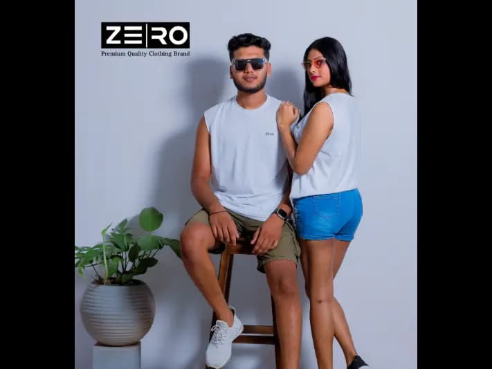 Couple Regular Fit Arm Cut - White (2)