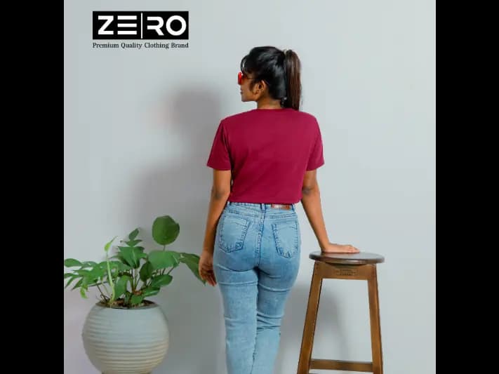Short Sleeve Comfort Fit Crop Top - Maroon (4)