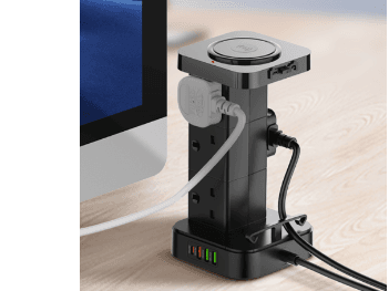 LDNIO SKW6457 2500W Power Strip Multifunctional Storage Tower Extension Power Socket with 15W Wireless Charger – SKW6457 - With 6 months warranty (2)