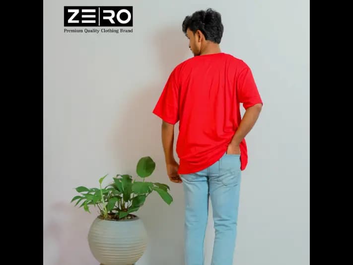 Men's Oversized Baggy T-Shirts - Red (4)