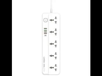 LDNIO SC5415 Defender Series 2500W 5 Ways Power Socket With USB Ports and Switch Button | 5 OUTLETS | 4 USB PD/QC 3.0 – UK Pin -With 6 Months Warranty