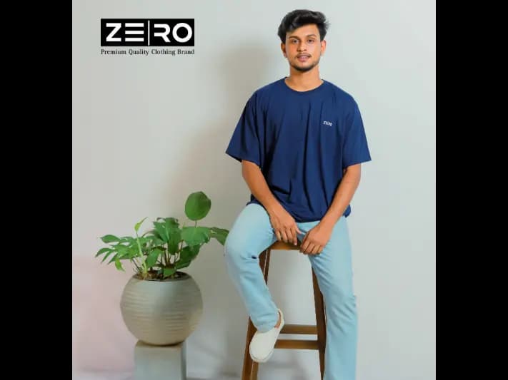 Men's Oversized Baggy T-Shirts - Navy Blue (2)