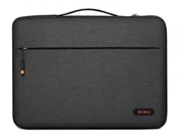 WIWU 13 Inch Pilot Laptop Sleeve Case Black - Retractable waterproof TPU handle, firm and scratch resistant