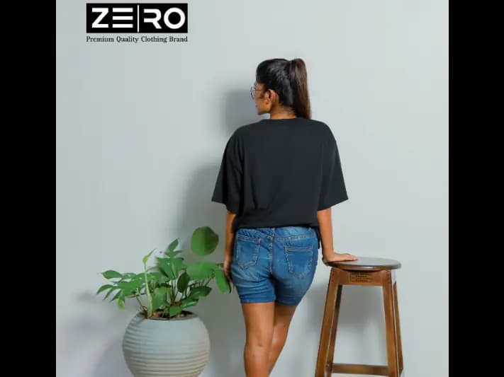Ladies Oversized Baggy T-Shirts - Black (4)