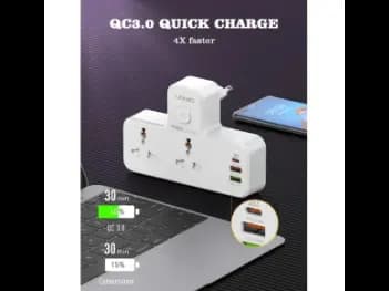 LDNIO SC2311 20W 3-Port USB Charger Extension Power Strip - With 6 Months Warranty (5)