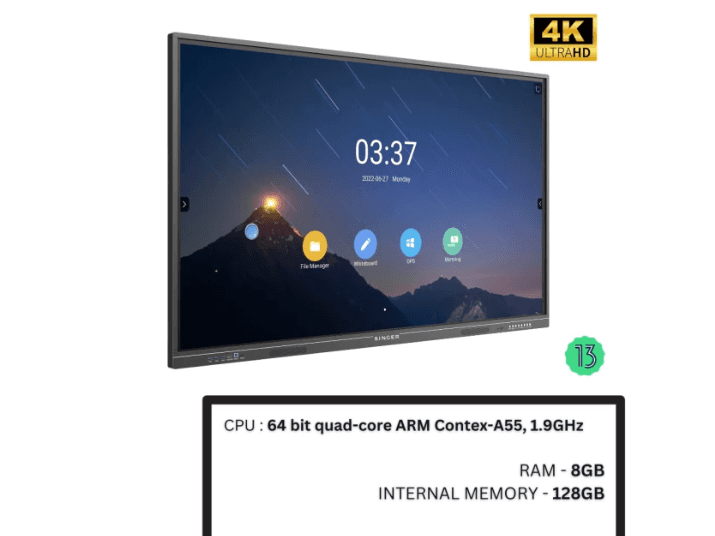 Singer Interactive Smart Board 85" With Android 13 (8GB /128GB) -SLE-85IFPDT with 2 YEARS WARRANTY (2)