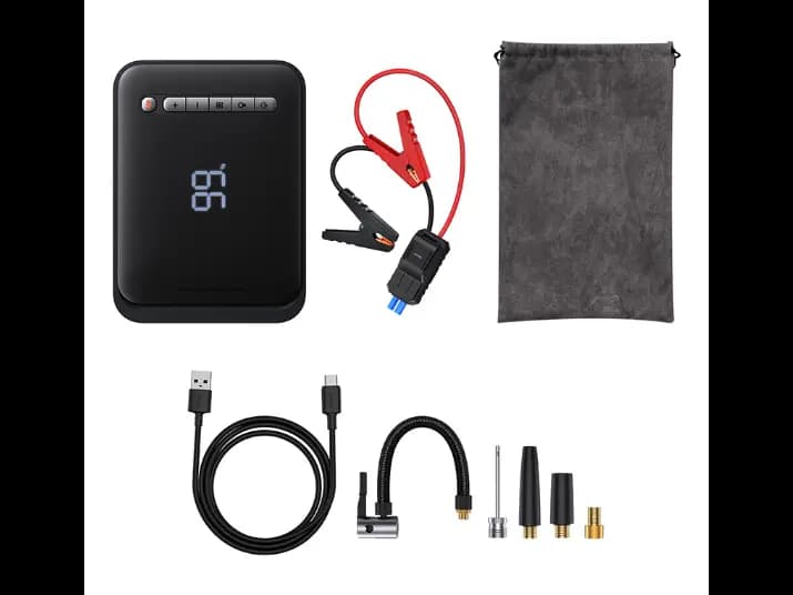 Baseus Super Energy 2-in-1 Jump Starter & Inflator Pump (8000MAH , Peak Current 1000Amp)Black - CGCN000001 (2)
