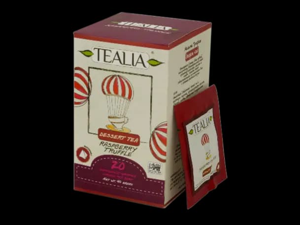 Tealia - RASPBERRY TRUFFLE Pyramid Tea bags in envelop (2g x 20)
