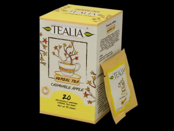 Tealia - CHAMOMILE APPLE Pyramid Tea bags in envelop (2g x 20)