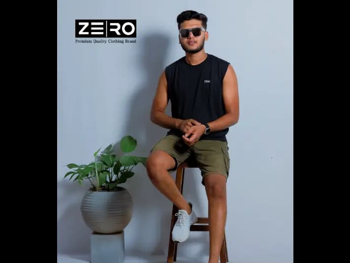 Men's Regular Fit Arm Cut - Black (2)