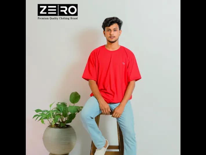 Men's Oversized Baggy T-Shirts - Red (2)