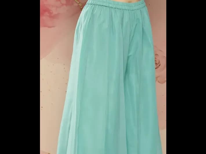 Top With Palazzos & Jacket - Poly Georgette (5)
