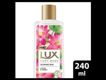 Lux Glowing Skin Lotus and Honey Bodywash 240ml - infused with the fragrance of lotus and luxurious honey