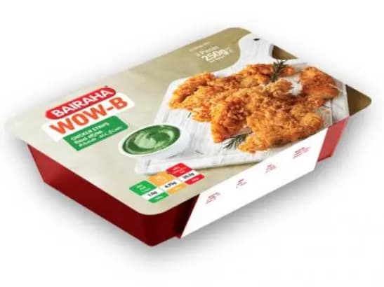 Bairaha WOW–B Crispy Chicken Strips 250g - Boneless crispy chicken seasoned with salt and herbs to be served as a snack or with any kind of meal preference
