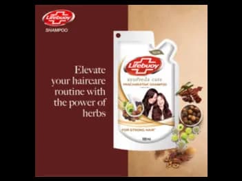 Lifebuoy Ayurvedic Care Shampoo Pouch 100ml - featuring five key Ayurvedic ingredients (2)