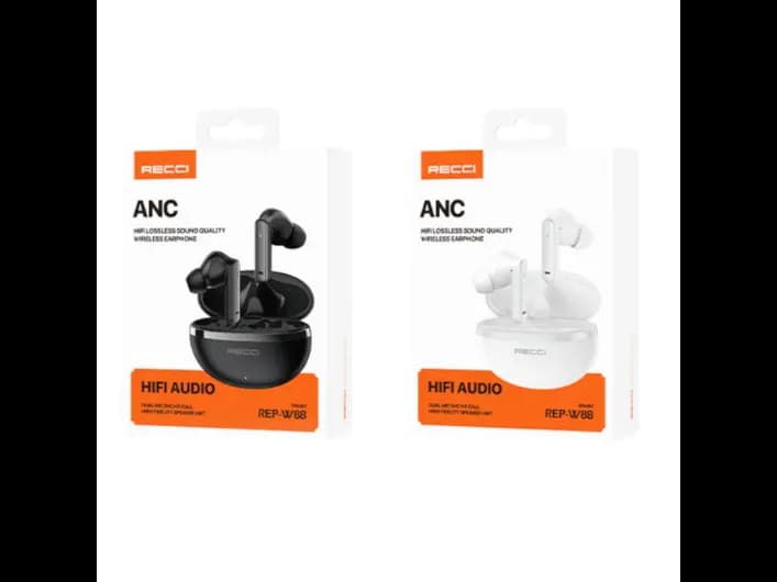 Recci REP-W88 ANC Buds – Black and White with 3 Month Warranty (2)
