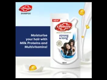 Lifebuoy Strong & Long Health Shampoo Pouch 100ml - formulated with a winning combination of milk protein and multi-vitamins (5)