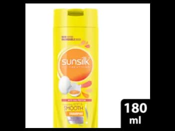Sunsilk Soft and Smooth Shampoo 180ml - Enriched with a potent blend of Egg Protein, nourishing Oils, and Vitamin C
