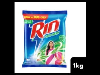 Rin Anti Germ Detergent Powder 1kg - gets rid of 99.9% of germs while giving a new shine to your clothes