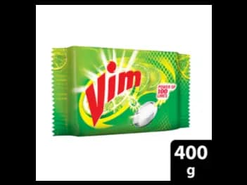 Vim Dish Wash Bar 400g - Power of 100 limes removes tough stains and gives a pleasant cleaning experience