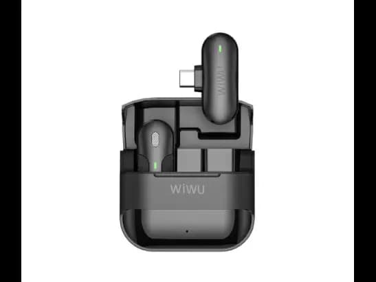 Wiwu Wi-WM001 Wireless Mini Microphone - Plug and play, no app request , ANC& Mute Function , harging case, connection distance 30m with 6 months warranty (2)