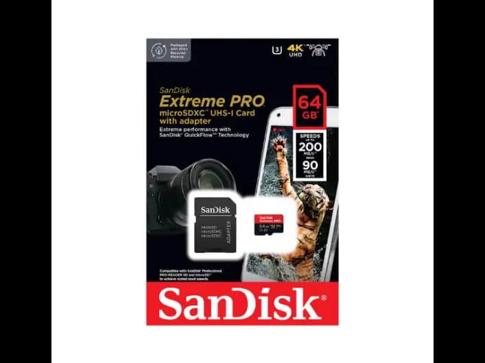Sandisk Micro SDXC Extreme Pro 64GB 200MB/s UHS-I with 1 Years Warranty