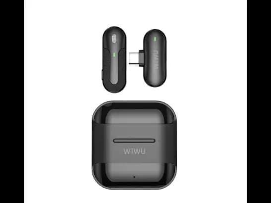 Wiwu Wi-WM001 Wireless Mini Microphone - Plug and play, no app request , ANC& Mute Function , harging case, connection distance 30m with 6 months warranty (3)