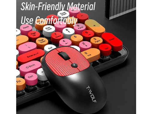 T-WOLF TF350 2.4G Wireless Keyboard Mouse Set Home Office Computer Keyboard Mouse (5)