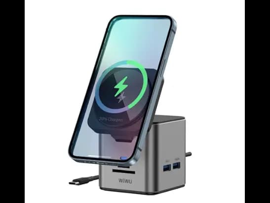 WIWU WI-W025 9 IN 1 USB-C CUBE HUB GRAY - (2)