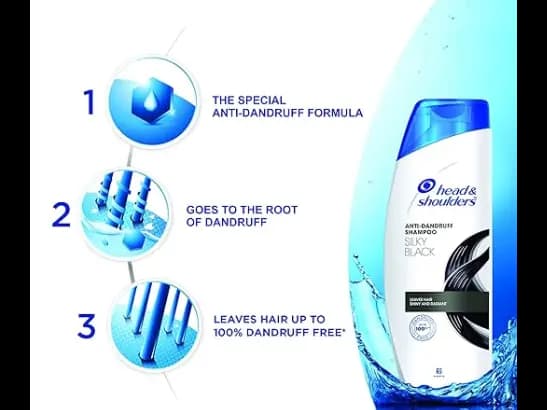 Head & Shoulders Anti-Dandruff Shampoo – Silky & Black – 340ML (4)