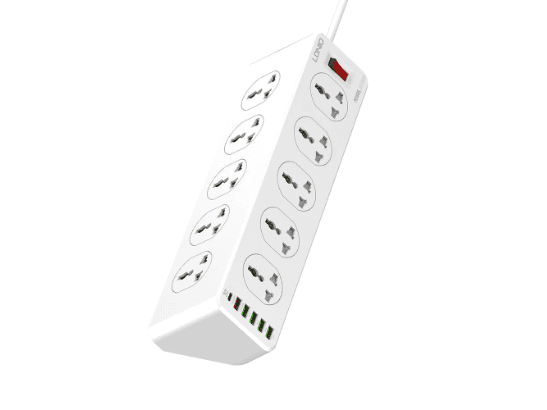 LDNIO SC10610 20W 6-Port USB Charger Power Strip (UK Plug) - White (2)