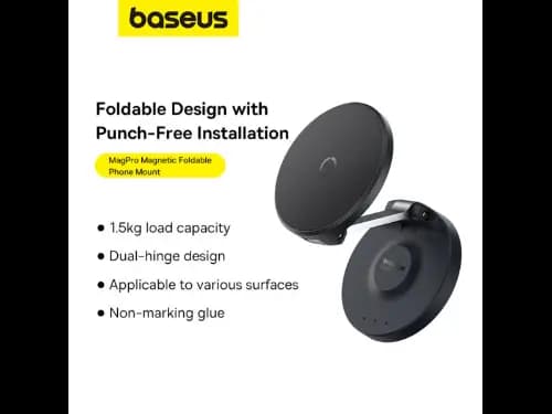 Baseus MagPro Magnetic Foldable Phone Mount Cluster Black - B10564101121-00 (3)