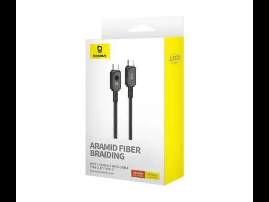 Baseus Aramid Fiber Braiding PD 100W Type C To Type C Fast Charging Data Cable (P10355800111-00) - Black (5)