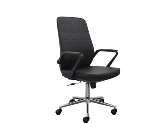 PRODO MEDIUM EXECUTIVE LEATHER OFFICE CHAIR Black - One Year Warranty