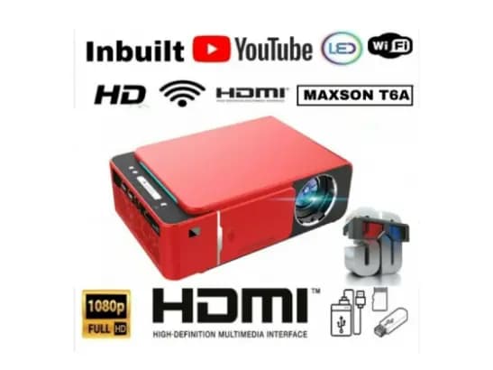 T6A Portable HD LED Projector (Android) Video Beamer 1280 x 720P (3)