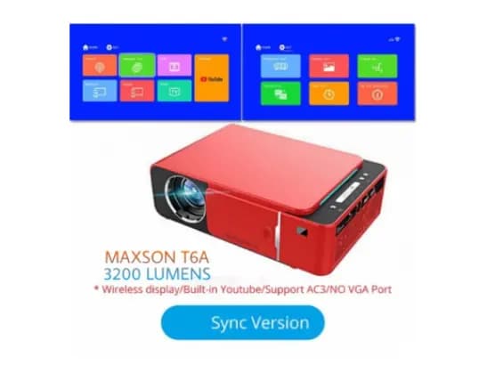 T6A Portable HD LED Projector (Android) Video Beamer 1280 x 720P (2)
