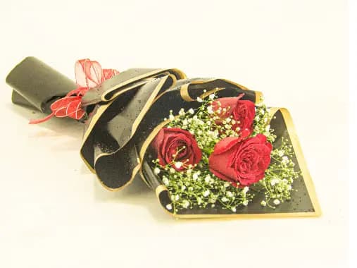 3 Red Roses Bouquet - MF259