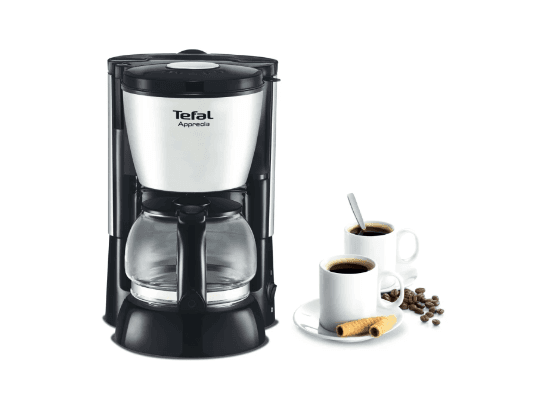 Tefal Compact Apprecia Coffee Maker - 0.6 Liters, 6-Cup, 600W, Metallic Grey (TF-CM-APR737) (2)
