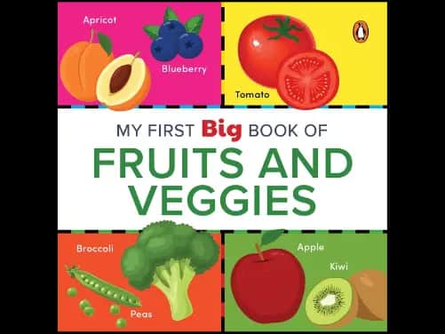 My First Big Book of Fruits & Veggies: Illustrated Board Book of Fruits and Vegetables for PreSchool Kids,Toddlers - 9789815127447