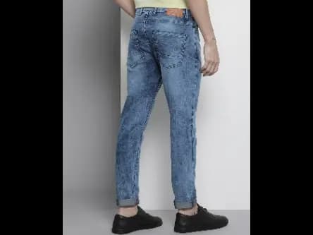 Heavily Washed Slim Fit Jeans (4)