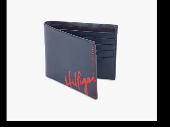 Brand Print Leather Bi-Fold Wallet (5)